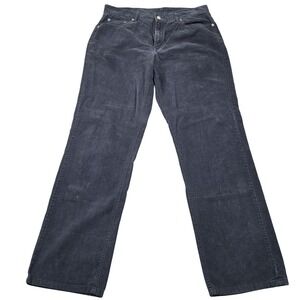 Levis 505 Pants Womens 14 Gray Corduroy Lower Rise Straight Leg Hong Kong Jeans